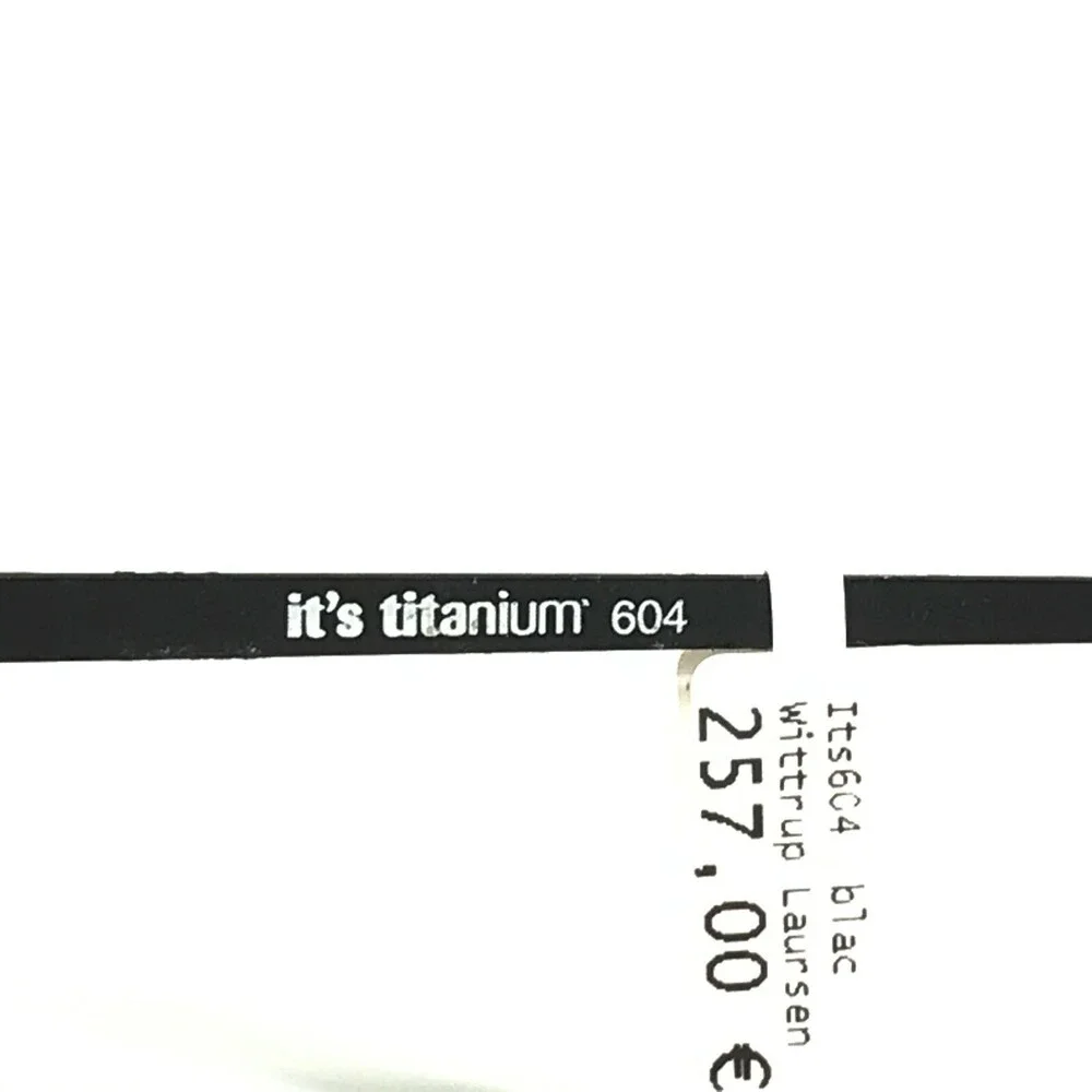 It's Titanium 604 Eyeglasses Frames Black Round Oval Full Rim 47-15-130